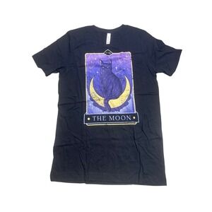 Bella Canvas Black The Moon Cat Graphic T Shirt Size S